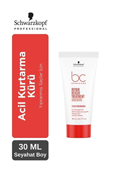 Bonacure BC Clean Acil Kurtarma Kürü Seyahat Boy 30ml | İşlem Görmüş & Yıpranmış Saçlara Özel Maske