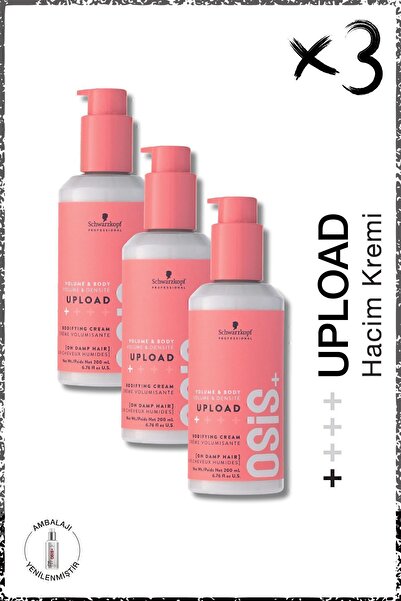 Osis Upload Hacim Kremi 200ml x 3 Adet | Elektriklenmeye & Isıya Karşı Koruma...