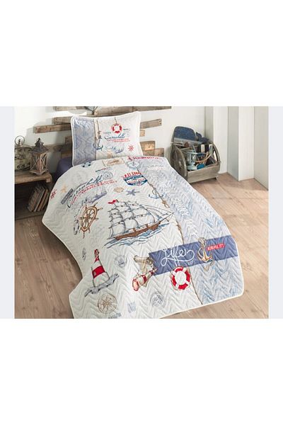 Clasy Set cuvertură de pat Blue Ranforce Single Sailife