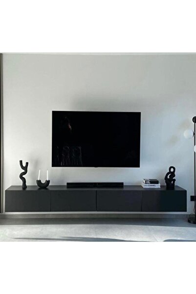 joy mob Joy Tv Ünitesi Tv Sehpası Alt Modül Siyah 240 Cm Mdf