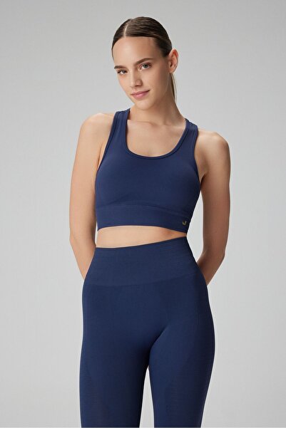 Jerf Двошаровий компресійний спортивний бюстгальтер Gela темно-синій