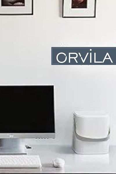 Orvila Χωρητικότητα 4 LT - Κάδος απορριμμάτων κουζίνας με λαβή και εσωτερικό κάδο, πάγκος με αυτόματο καπάκι κλικ