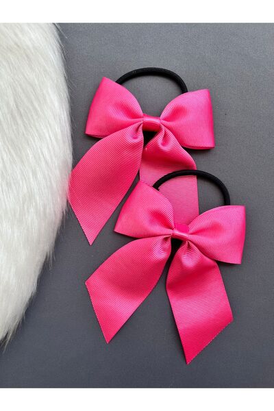 Toka Sepetim Koyu Pembe Kurdele Fiyonk Toka 1 Çift Okul Tokası Bayram Tokası