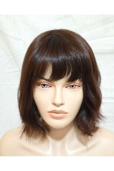 İsmet peruk Gerçek Saç Kısa Küt Peruk