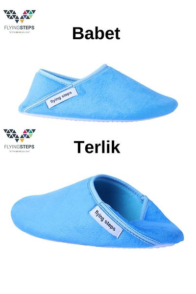Flyingsteps Papuci de interior Bab&ter cu talpă anti-alunecare pentru femei Pantofi de acasă Panduf 801101