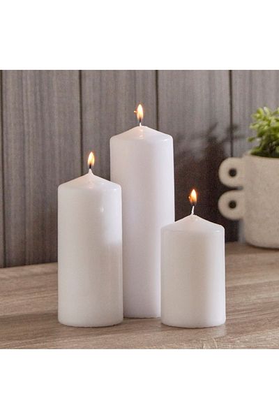 Home Box Luna 3-Piece Pillar Candle Set
