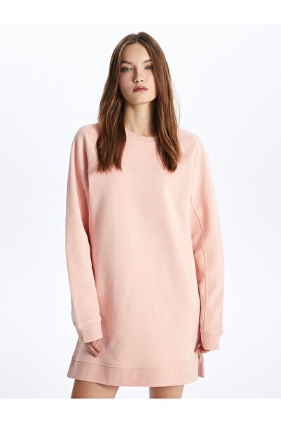 Dexia Chicago - Crew Neck Basic Άνετη εφαρμογή Μακρυμάνικο Μπλουζάκι από χτενισμένο βαμβακερό φόρεμα