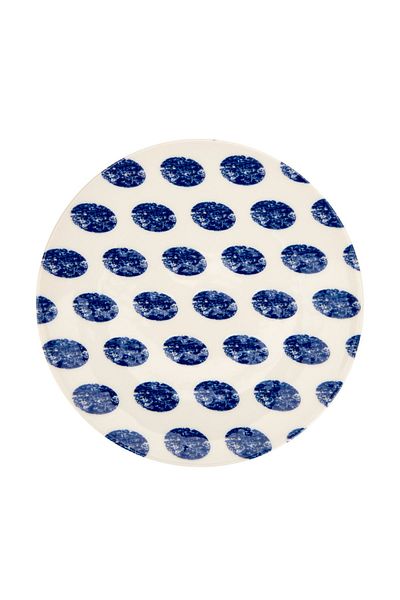 Tulü Porselen Blue Tulle Porcelain Madre Serving Plate - 25 cm
