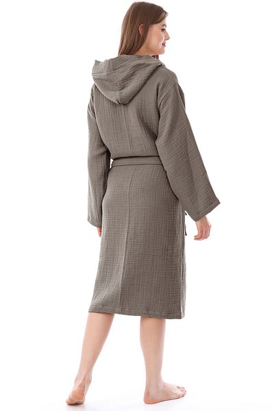 destinyhometex Unisex μπουρνούζι με κουκούλα 4 στρώσεων 100% οργανικό βαμβάκι Multi Muslin Ultra Soft