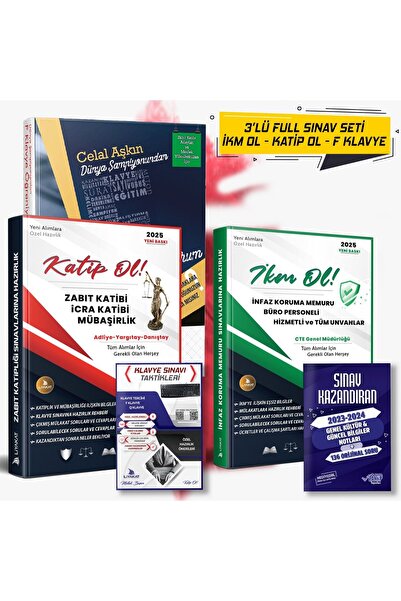 Liyakat Yayınları 3’lü Ful Sınav Seti Ikm Ol, Katip Ol Ve F Klavye Öğreniyoru...