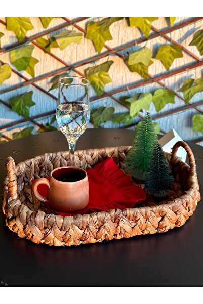 Decamor home 4 ‘lü Kırmızı Keten Fırfırlı Sunum Peçetesi