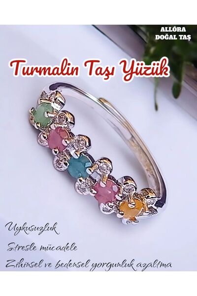 Doğal Taş Turmalin Taşı Yüzük