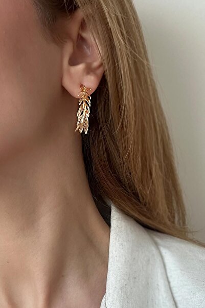 New Obsessions Altın Kaplama Sahure Serisi Başaklar Halka Küpe