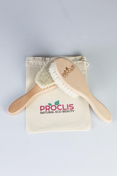 proclis Children's Hair Brush, Children's Comb, Natural Goat Hair Brush Name Printable, Comb Gift 1 Piece