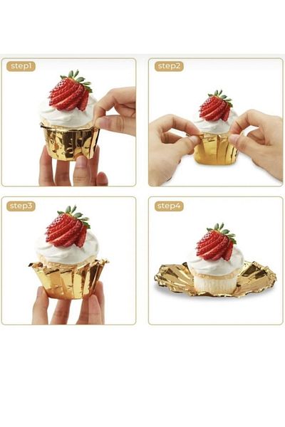 Öztürkpartievi Gold Glossy Cake Capsule