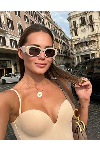 Della Pianto Unisex Vintage Sunglasses Cream