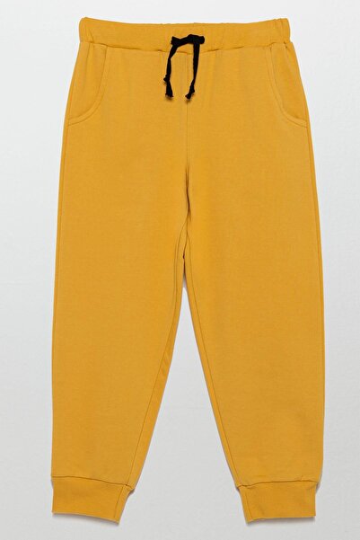 for you kids Hooded Label Detailed Jogger Yellow Bottom Top Suit