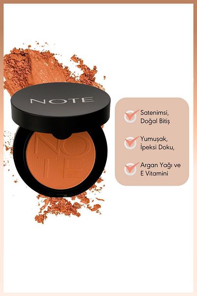NOTE 03 Coral Luminous Silk Compact Blusher Powder Blush