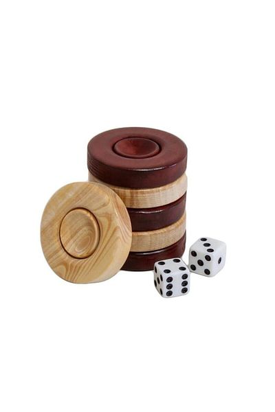 OTTOMAN GAMES Handmade Boxwood Backgammon Scale Small Size 24 Mm