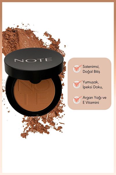 NOTE 08 Bronze Show - Fard de obraz cu pudră compactă Luminous Silk