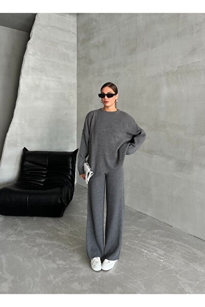 Laluvia Set de tricotaje cu nervuri afumat nou - 4004