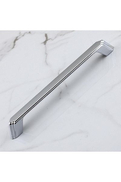 Badem10 Gökçe Chrome Metal Handle 160 mm -16 cm Furniture Kitchen Drawer Cabinet Cabinet Handles Handle Handle Chrome
