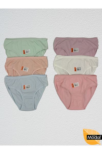 İlke Set de 6 bikini modal pentru fete Derby Rib