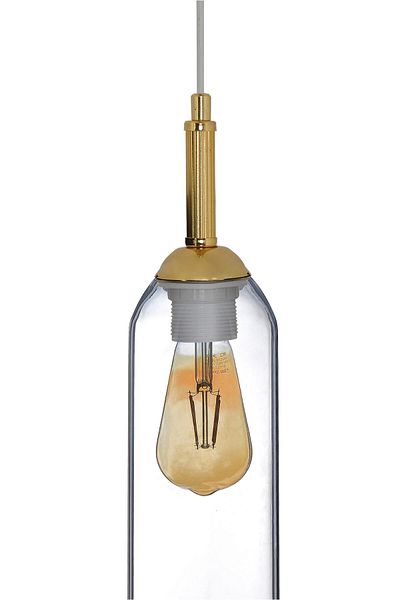 DEDE Single Pipa Pendant Lamp Glass Chandelier Transparent