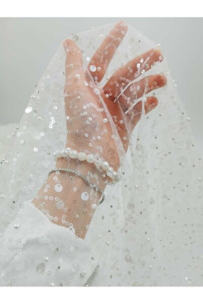 ünsal tekstil Boncuklu Abiyelik Kumaş