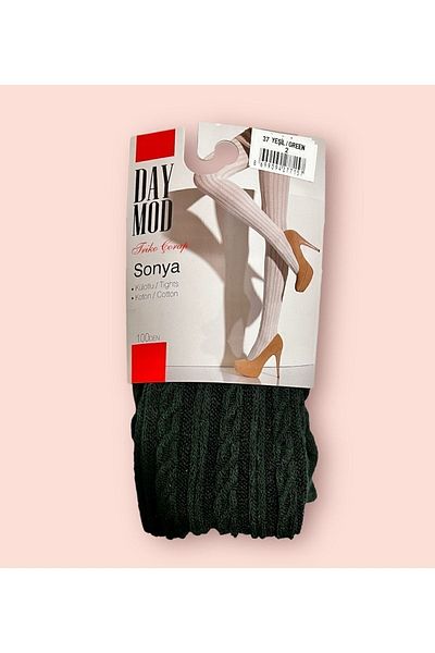 Daymod Chiloți groși din bumbac, tricotaje Sonya, verzi, cu model