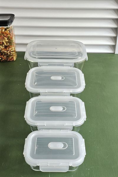housein 4-Piece Heat-Resistant Glass Storage Set - Breakfast and Food Storage Container