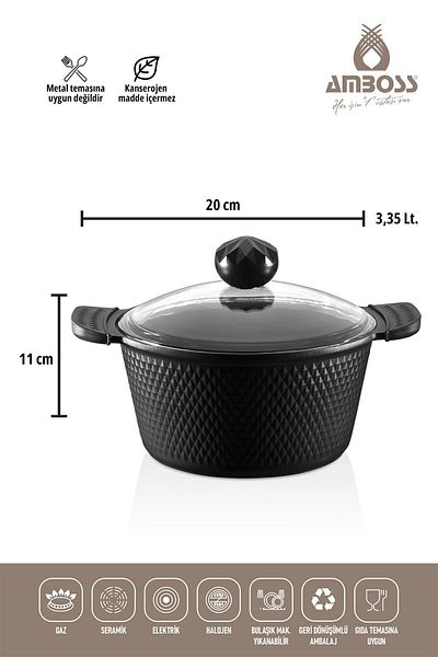Amboss 20 Cm Quartz Cast Deep Pot - Mry707