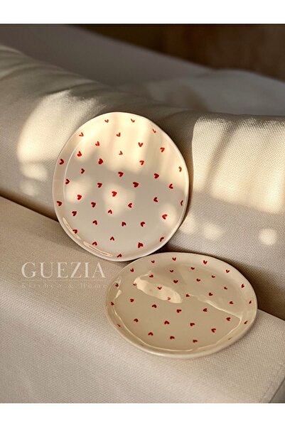 GUEZIA 2’Lİ LOVE PASTA TABAĞI | 2 ADET | 17 CM