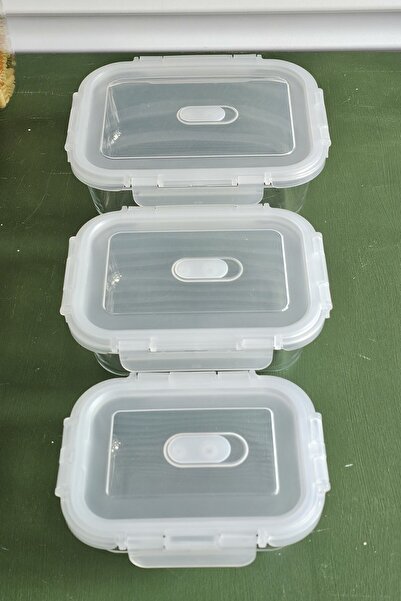 housein 3-Piece Heat-Resistant Glass Storage Set - Breakfast and Food Storage Container