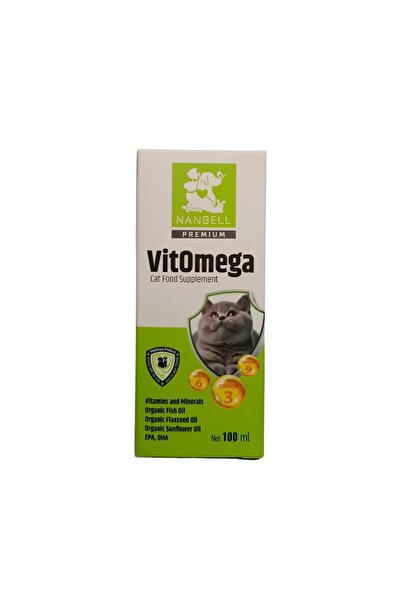 Nanbell VitOmega Kedi Vitamin Mineral Balık Yağı 100Ml