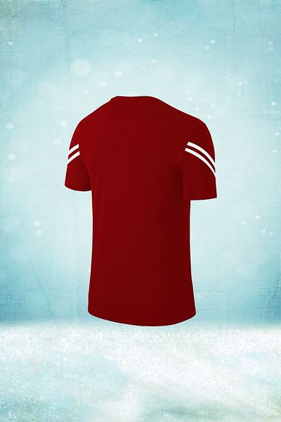 POSEIDON STORM Мъжка тениска с кръгло деколте, цвят бордо и Dri-fit, размер S-3xl