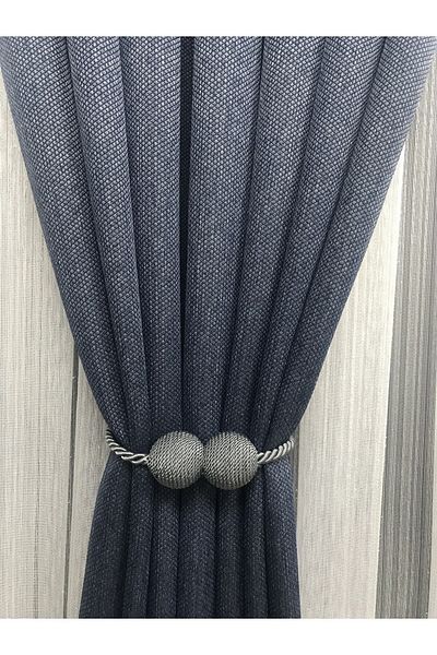 Erdoğanlar Koza Dark Gray Magnetic Rope Wrap Curtain - Latch Buckle Accessory
