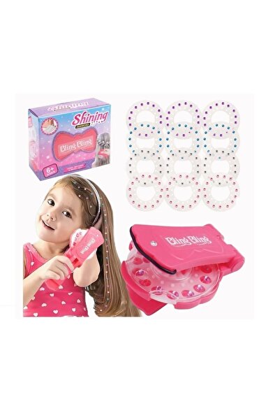 Bling Bling Saç Boncuk Zımbası, Saç Mücevheri, Saç Taşı Yapıştırma Seti
