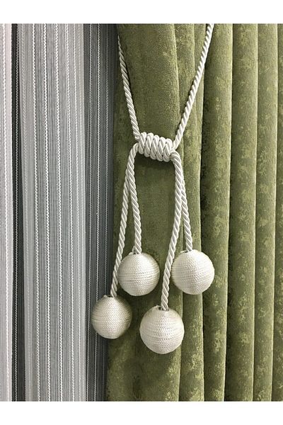 ÇOPURLAR PERDE Single Piece Fund and Double Breasted Cornice Tactical Curtain Collection Rope