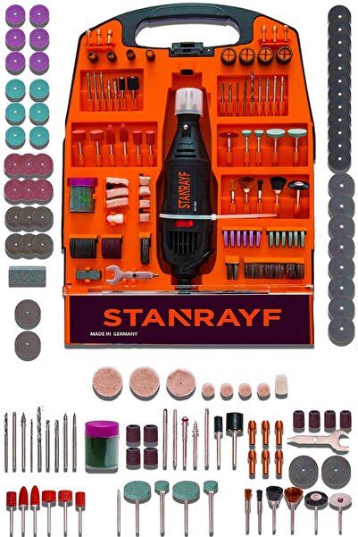 stanrayf Alman 340 Parça 3500 W Devir Ayarlı Şeffaf Taşıma Çantalı Hobi Kalıp...