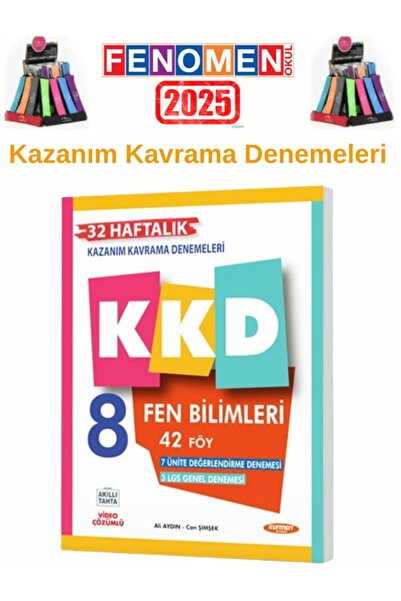 Fenomen Yayıncılık 2025 8.Sınıf KKD Fen Bilimleri 32 Haftalık 42 Föy Kazanım ...