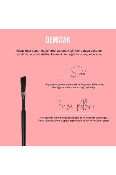 Demstar Επαγγελματικό πινέλο μακιγιάζ - Σειρά Soft Hair, Σκελετός πινέλο ματιών, Νο: 28