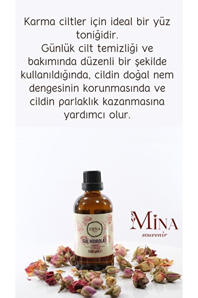 Erna Naturel Doğal Katkısız Gül Yüz,cilt,bakım Hidrolatı,gül Mayası Suyu,doğa...