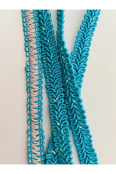 Öztürk Decorative Stripe Turquoise. 4 Meters