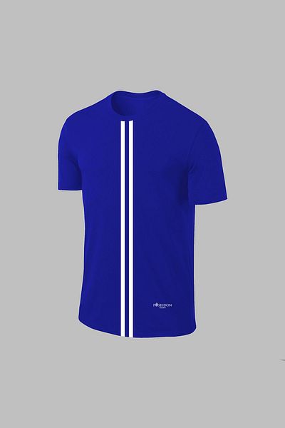 POSEIDON STORM Tricou albastru Dri-Fit pentru bărbați - Gât rotund, mânecă scurtă (4XL-10XL)