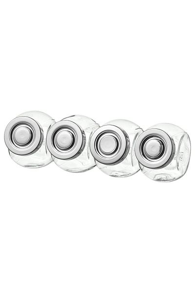 IKEA Transparent Glass Spice Rack Set - 4 Pieces, 8 Cm, 150 ml