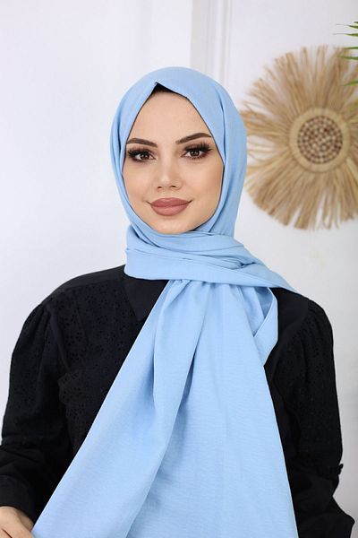 feronis Hijab Γυναικείο Βαμβακερό Σάλι Cazz Μοντέλο _ Baby Blue