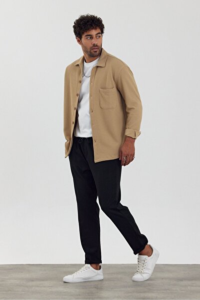 İLKCET MODA Men's Shirt - Long Sleeve, Woven Basic Model