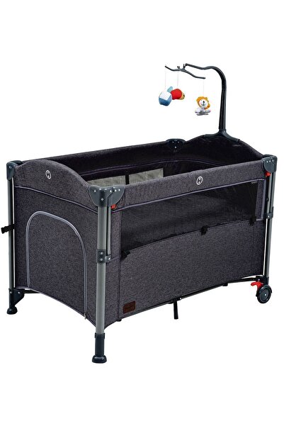 Baby2Go Venedik Anne Yanı Oyun Parkı & Beşik 70x110 Cm Siyah