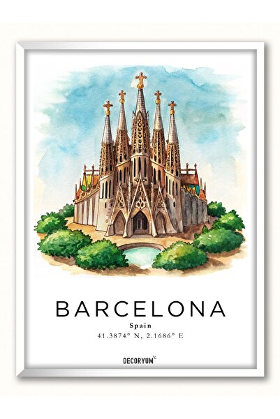 Barcelona, Spain Poster Duvar Tablosu (Çerçeveli / Çerçevesiz)